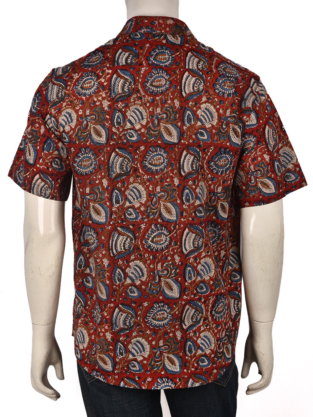 Bagru Jaal Cotton Mens Half Sleeve Shirts
