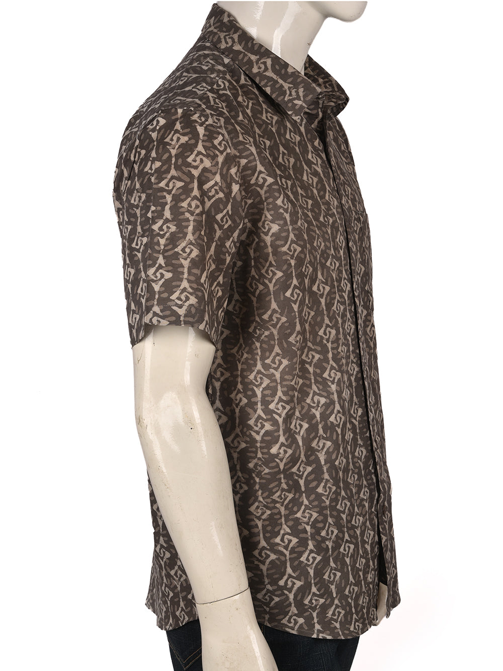 Kasis Diamond Streaks Cotton Mens Half Sleeve Shirts