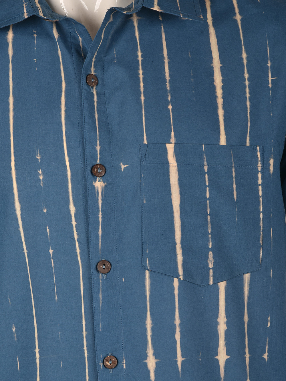 Indigo Tie & Dye Cotton Mens Half Sleeve Shirts