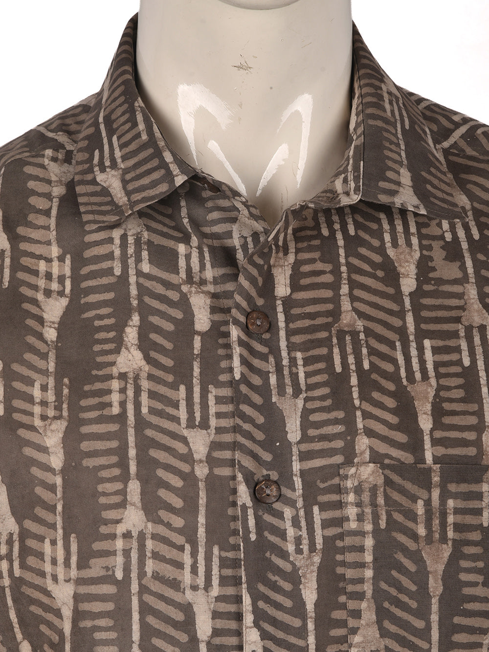 Daboo Kasis Linear Cotton Mens Half Sleeve Shirts
