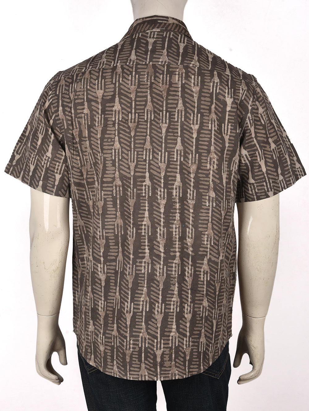 Daboo Kasis Linear Cotton Mens Half Sleeve Shirts