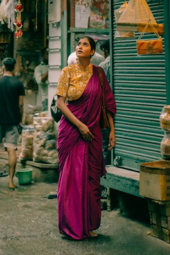 Mulberry Purple Dyed Mul Mul Cotton Saree with Tassels (without Blouse)