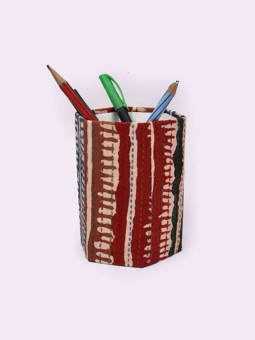 Tagaai Water Droplets Hand Block Printed Foldable Pen Stand