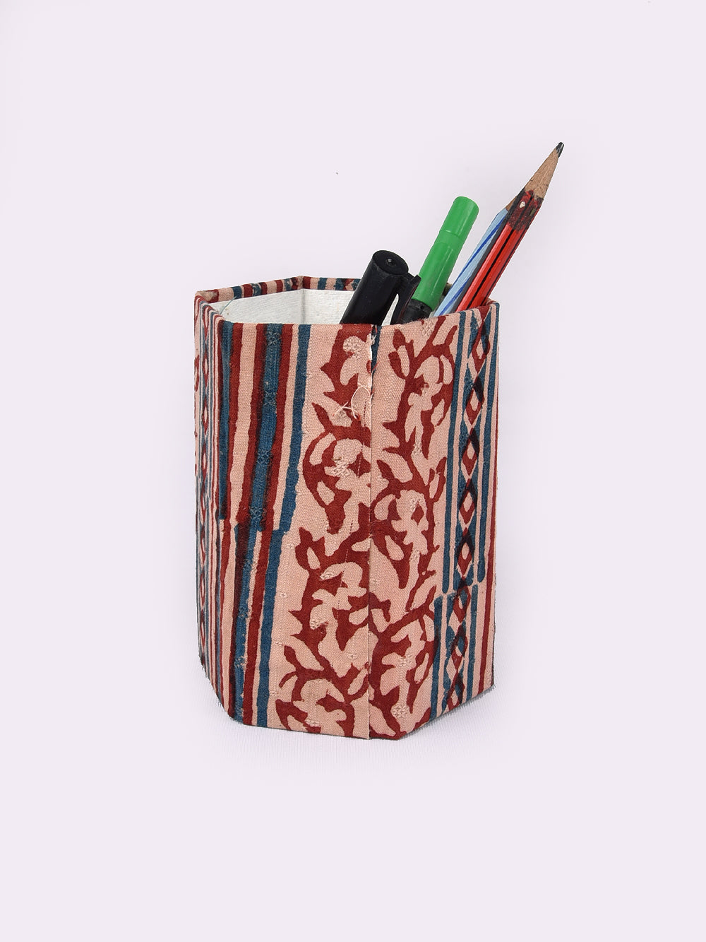 Parcha Hand Block Printed Foldable Pen Stand