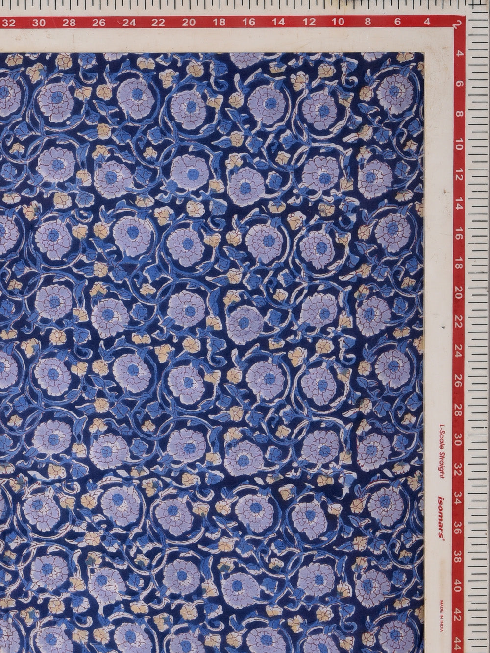 Blue Raatrani Jaal Hand Printed Modal Fabric