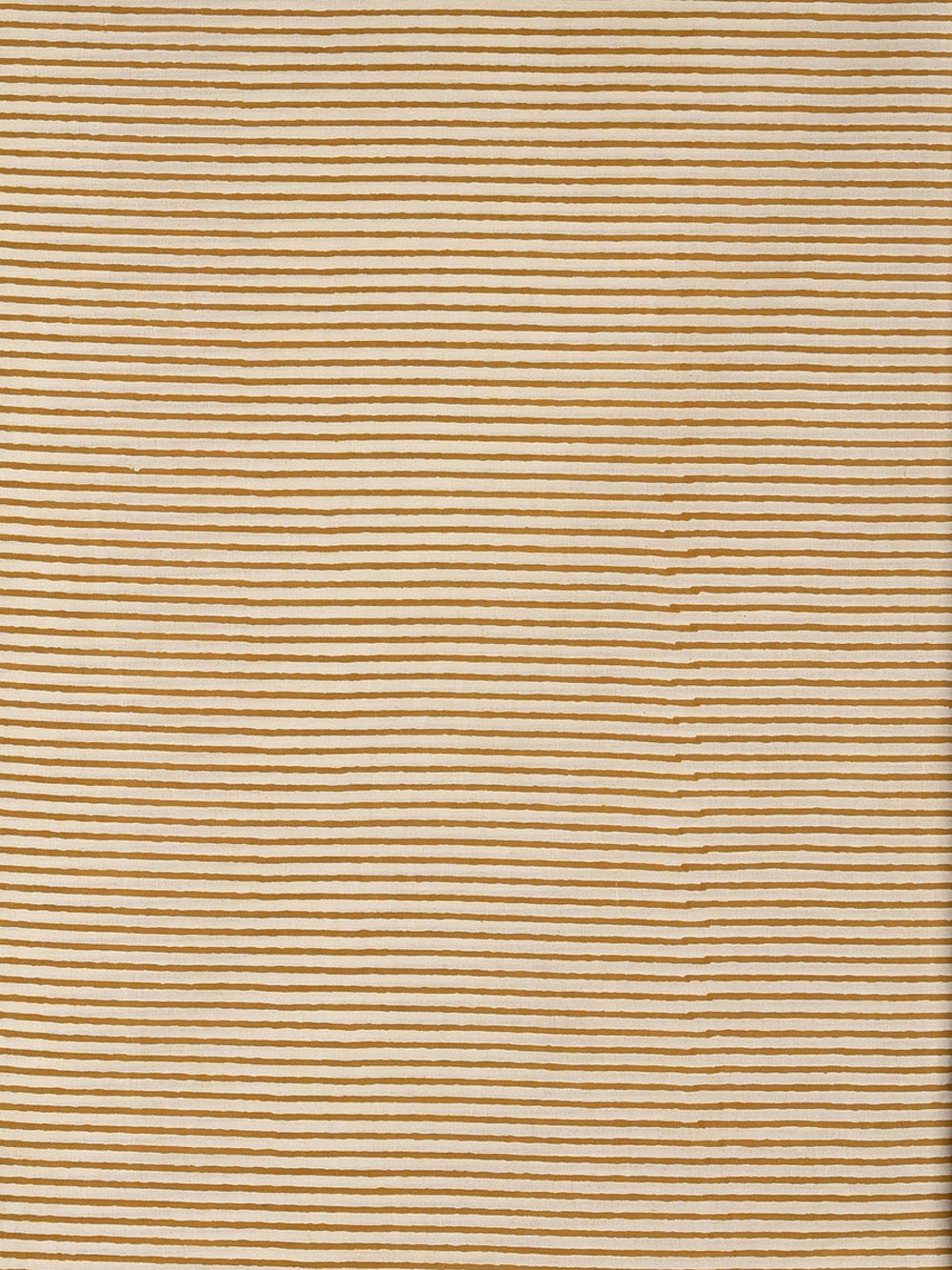 Bagru Yellow Sleek Stripes Pattern Hand Block Printed Cotton Cambric Fabric