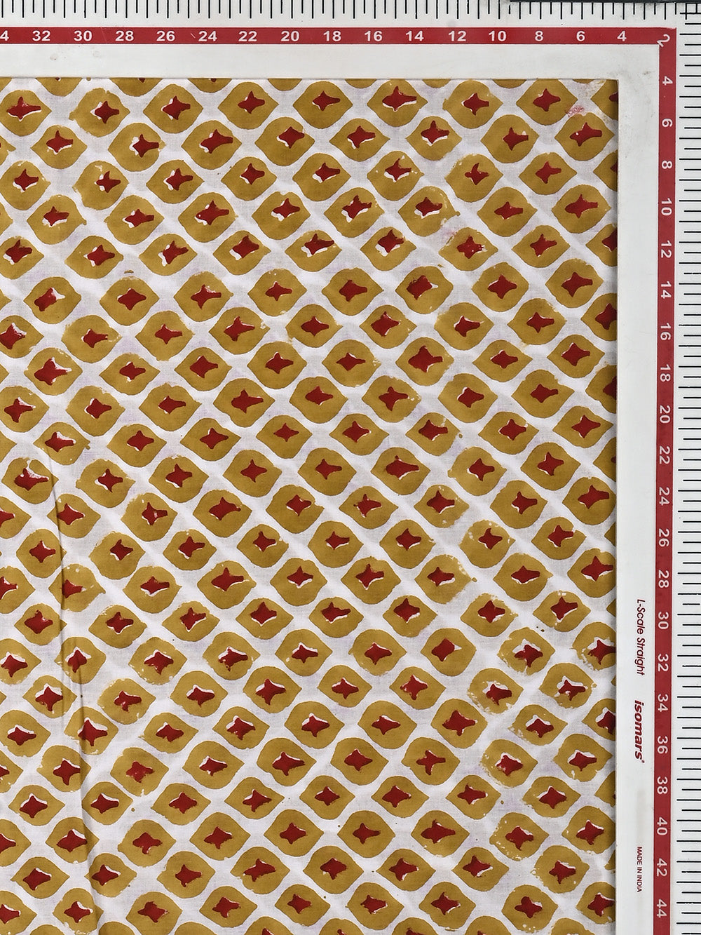 Red Clove Laung Booti Pattern Cotton Cambric Sanganeri Hand Block Printed Fabric