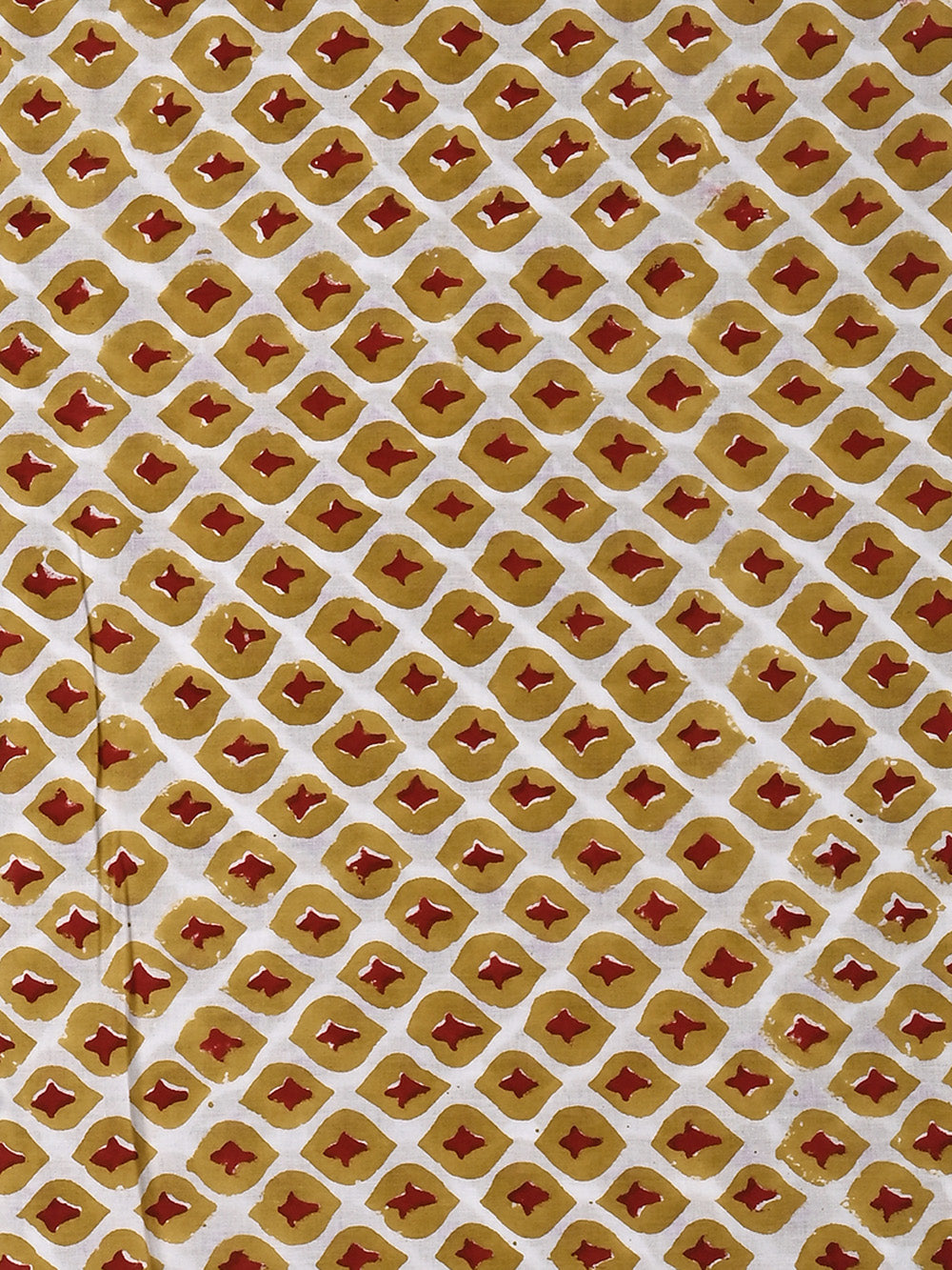 Red Clove Laung Booti Pattern Cotton Cambric Sanganeri Hand Block Printed Fabric