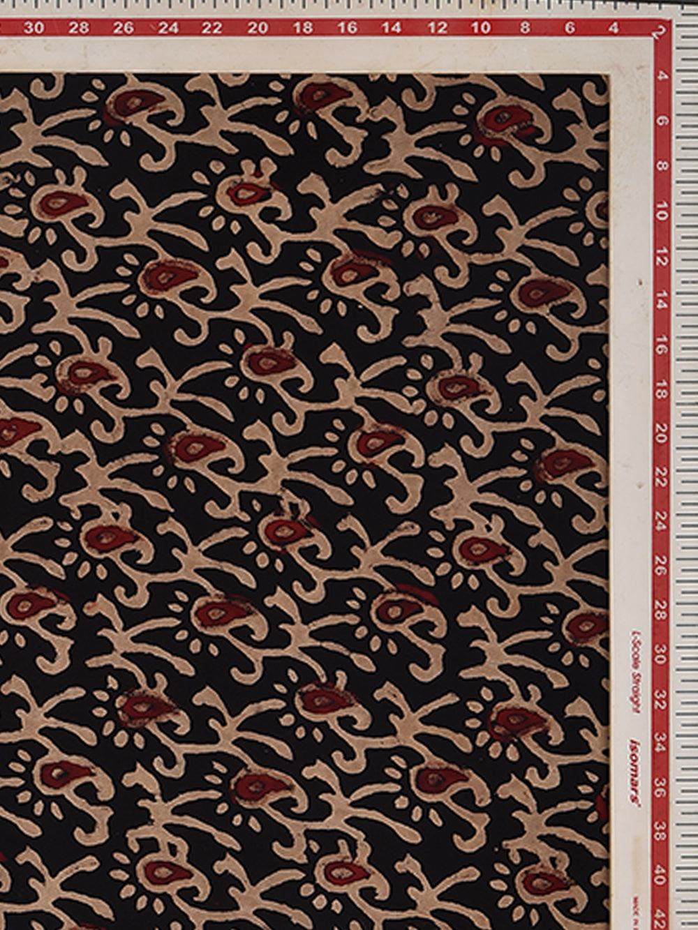 Ajrakh Black Kairi Hand Printed Modal Fabric