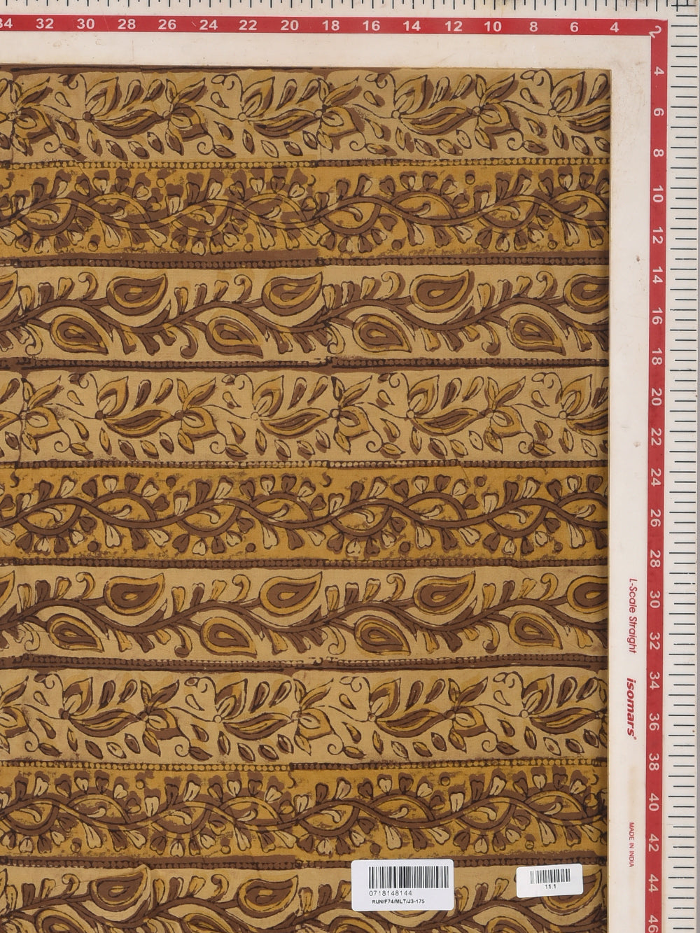 Ajrakh Multani Bel Border Hand Printed Modal Fabric