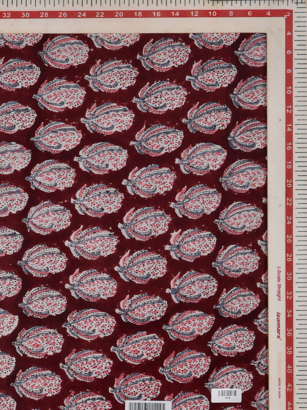 Maroon Keri Booti Hand Printed Modal Fabric