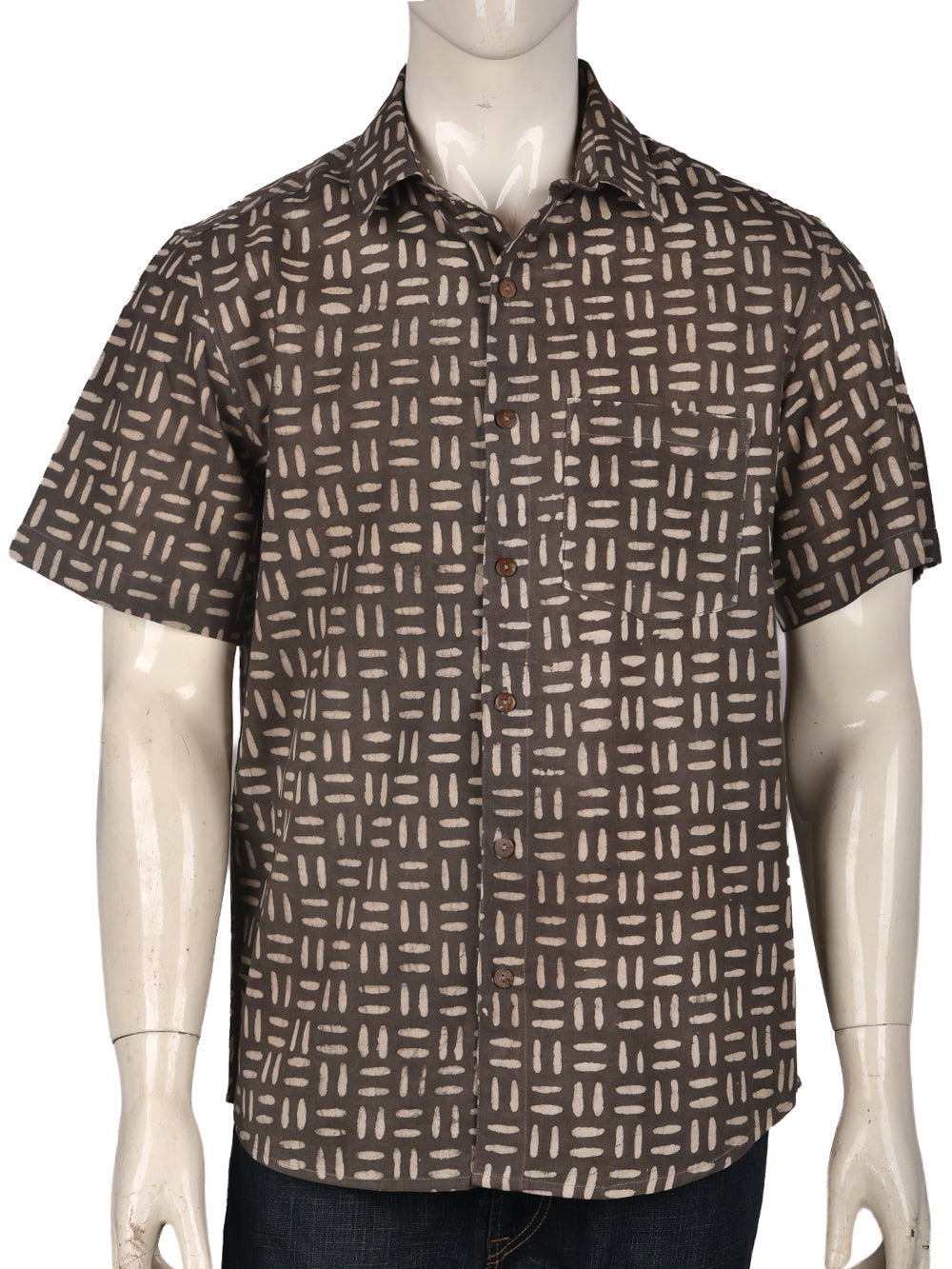 Kasis dashes Cotton Mens Half Sleeve Shirts