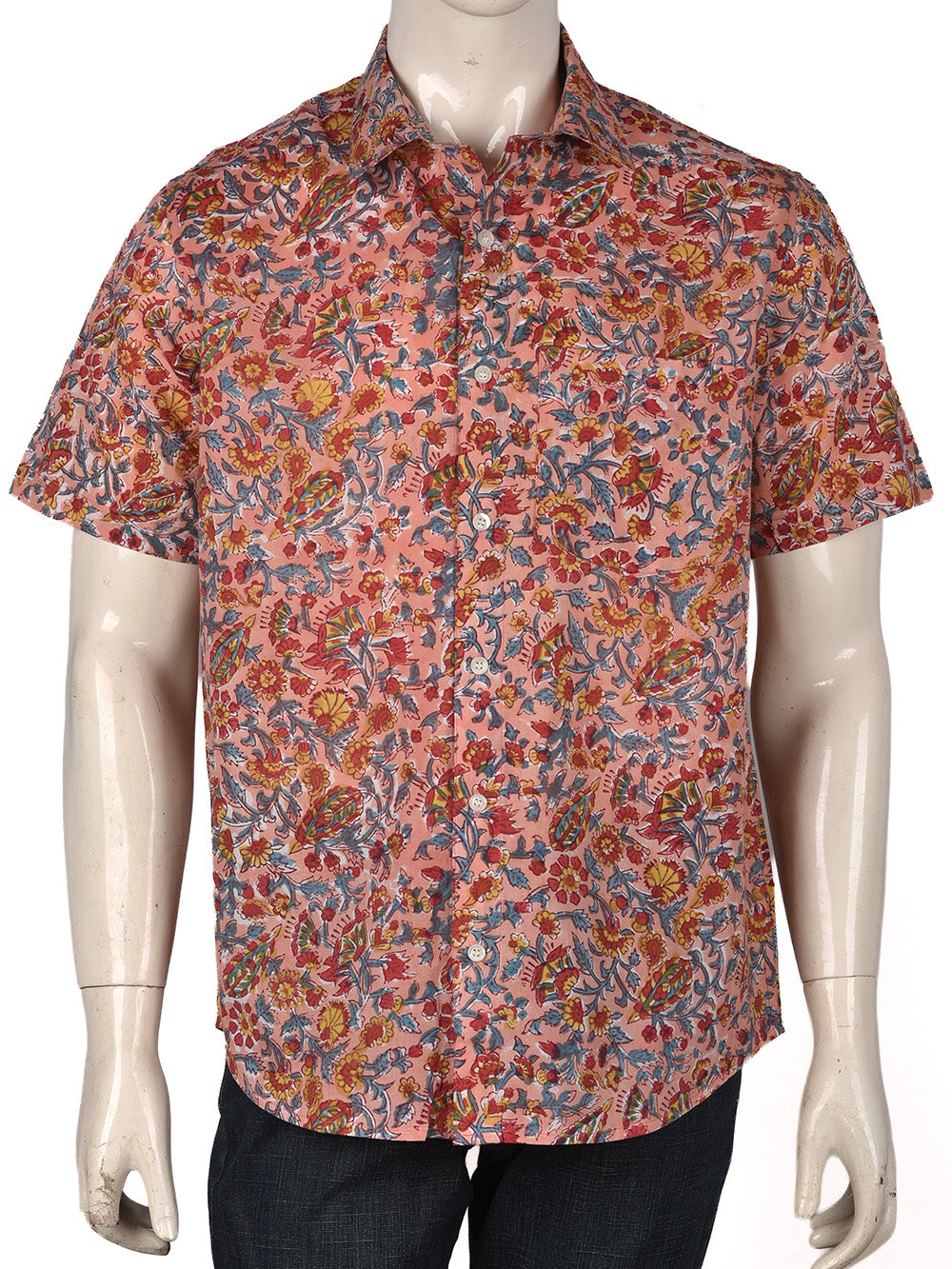 Gulabi Bagaan Cotton Mens Half Sleeve Shirts