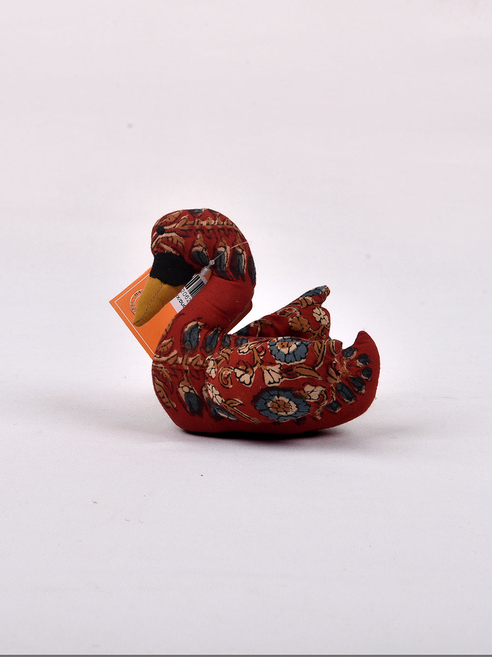 Swan B-Red Hand Block Printed Fabric Soft Toy