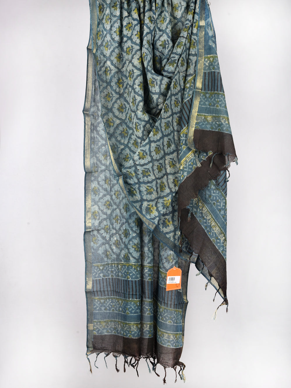 Multani Jharokhe  Hand Block Printed Silk Cotton Chanderi Dupatta