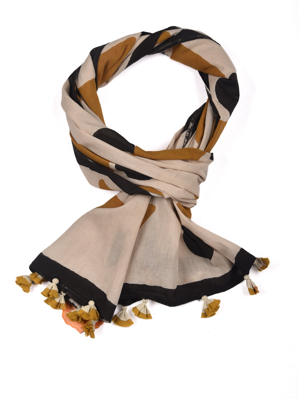 Bagru Ice Cream Cone Cotton Voile Block Printed Stole