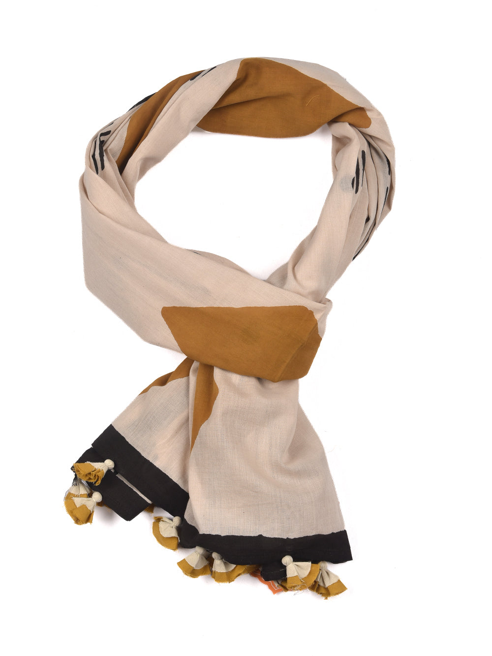 Bagru Pahaad Cotton Voile Block Printed Stole