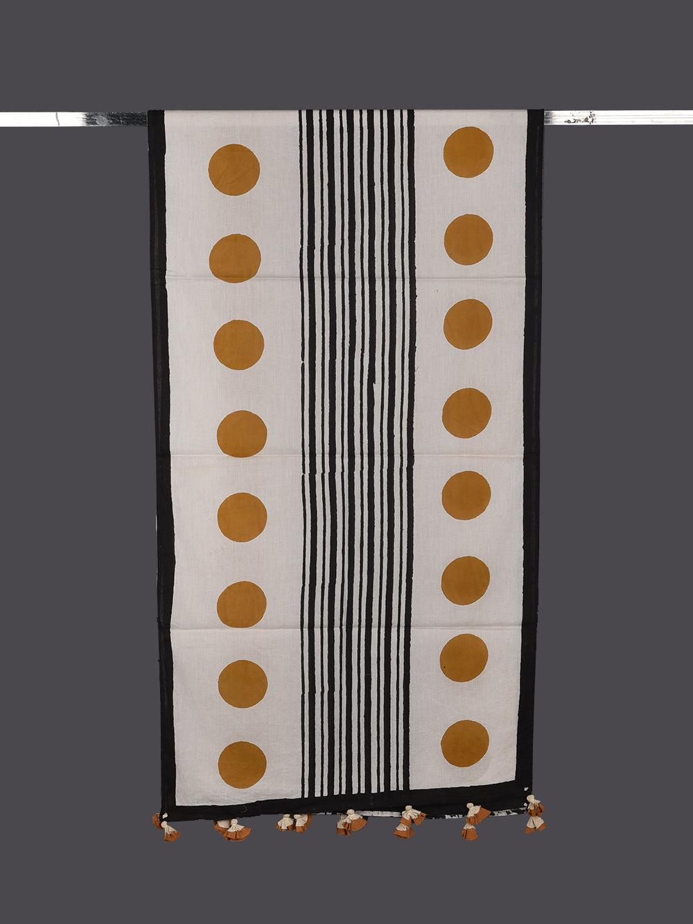 Bagru Circles Cotton Voile Block Printed Stole