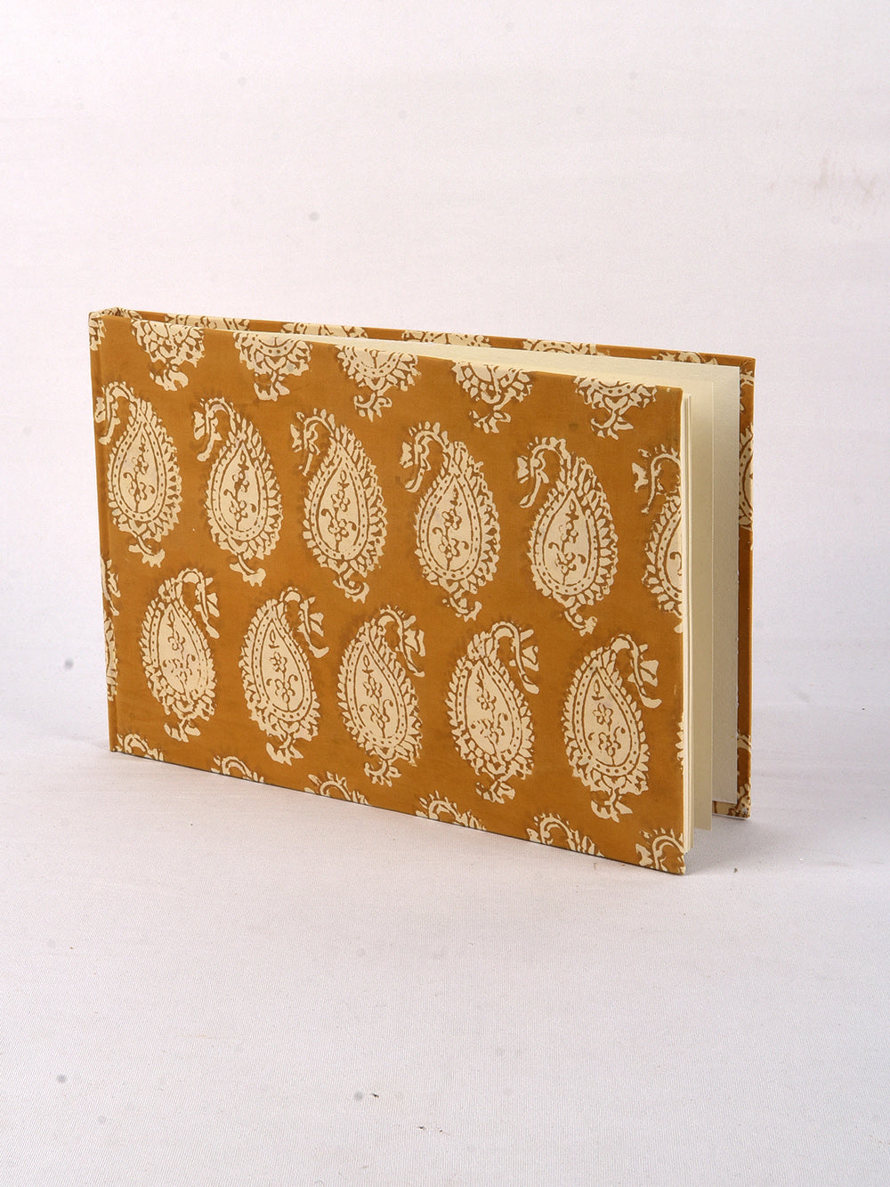 Bagru Yellow Handmade A4 Landscape Notebook