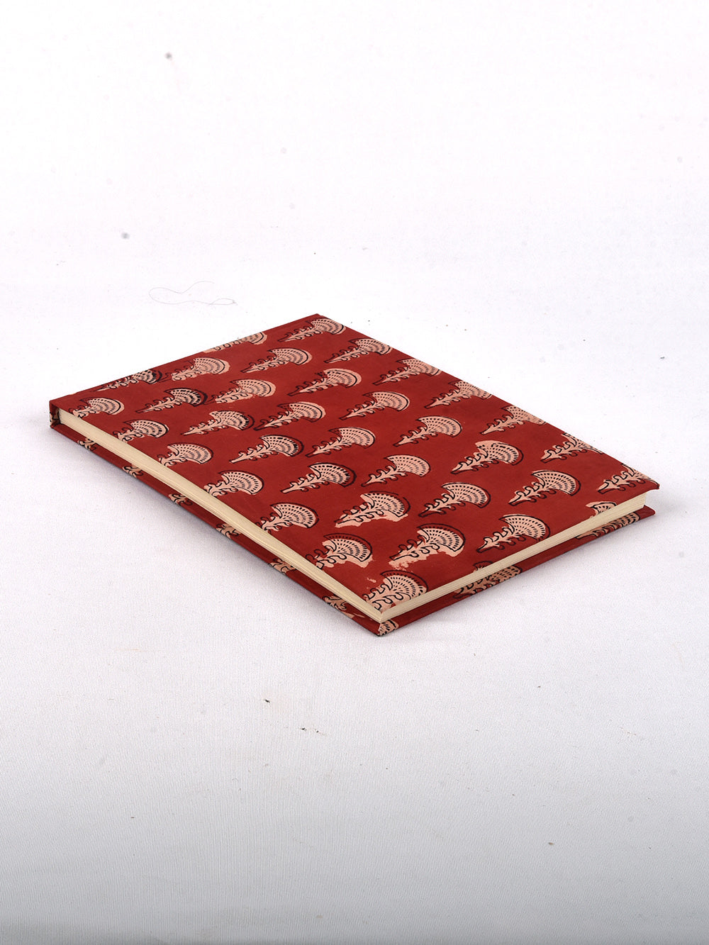 Bagru Red Handmade A4 Landscape Notebook
