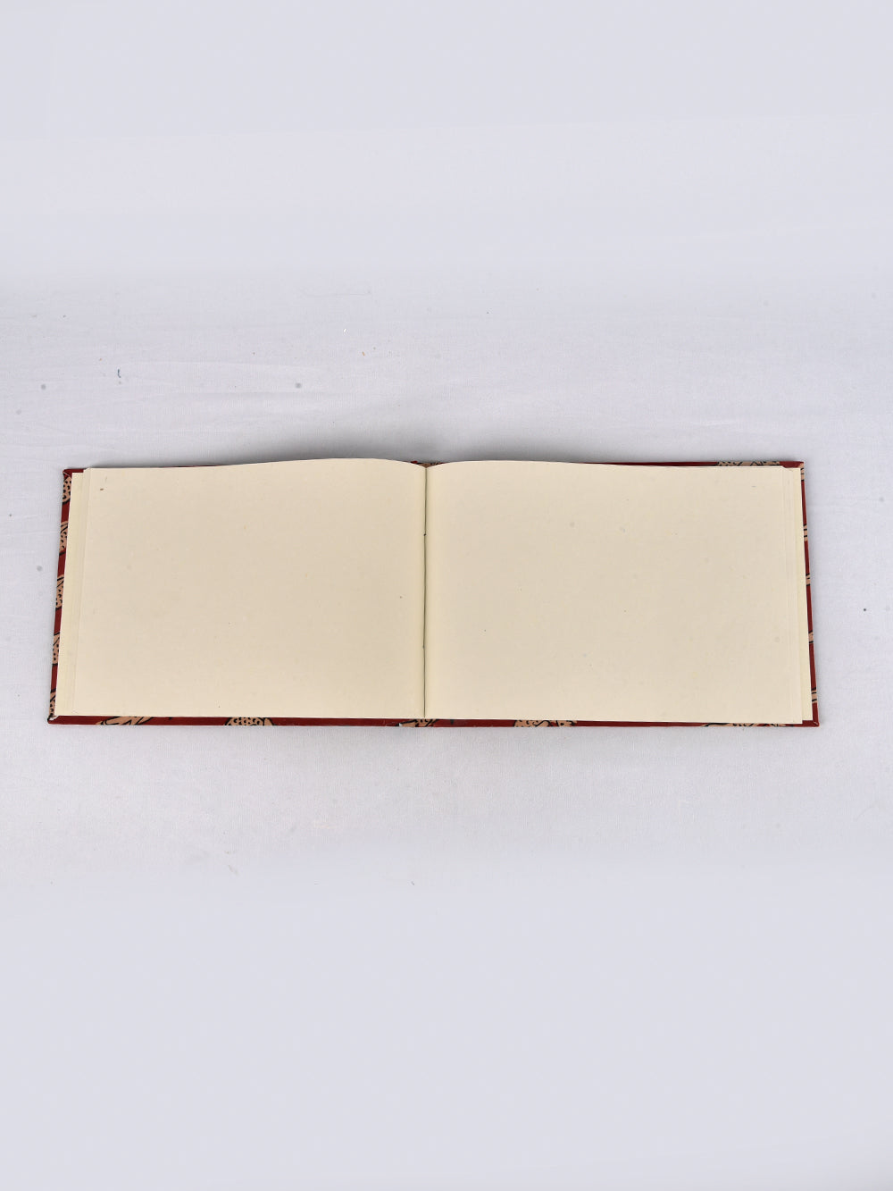 Bagru Red Bird Handmade A4 Landscape Notebook