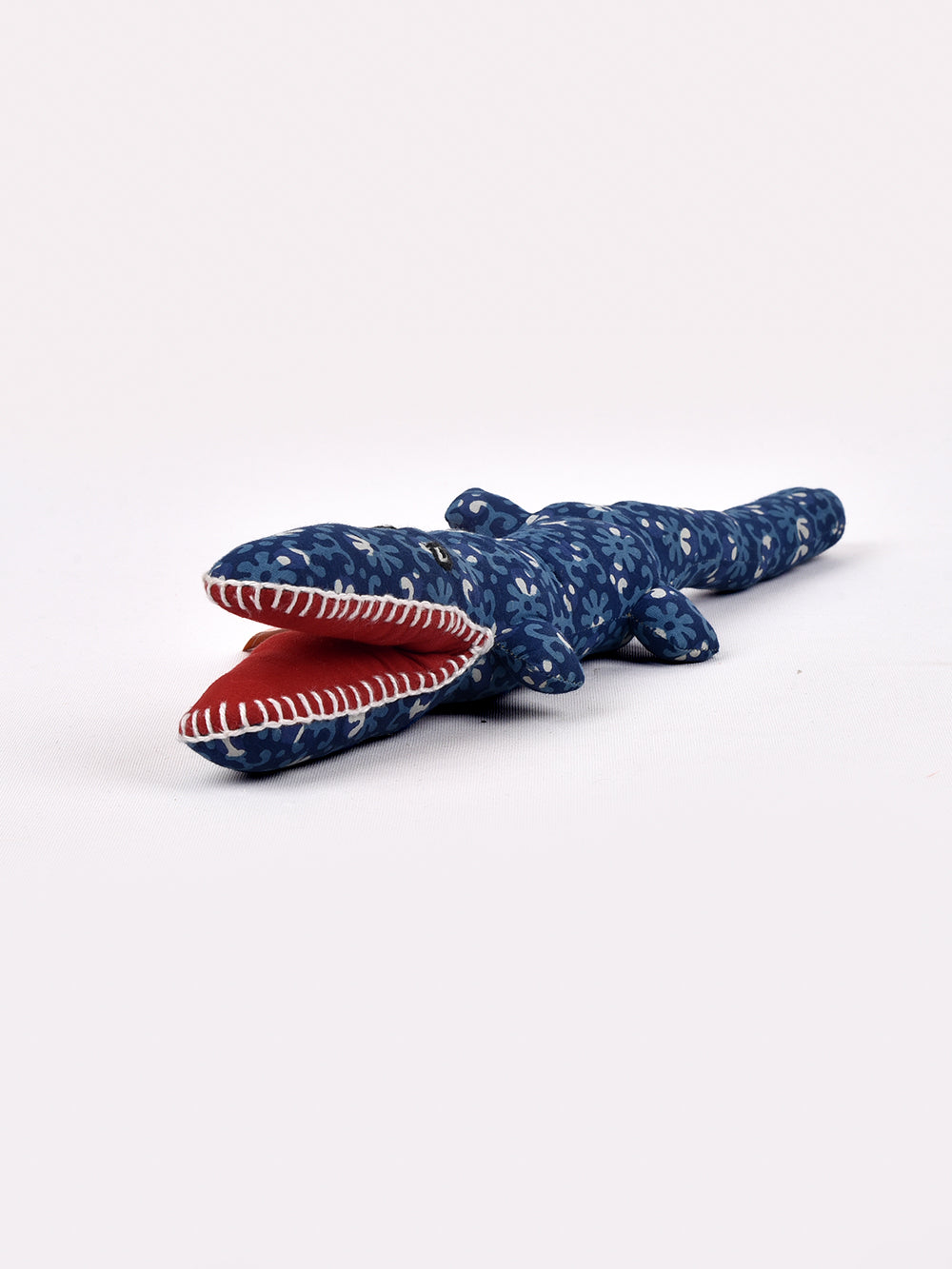 Croc Indigo Hand Block Printed Fabric Soft Toy