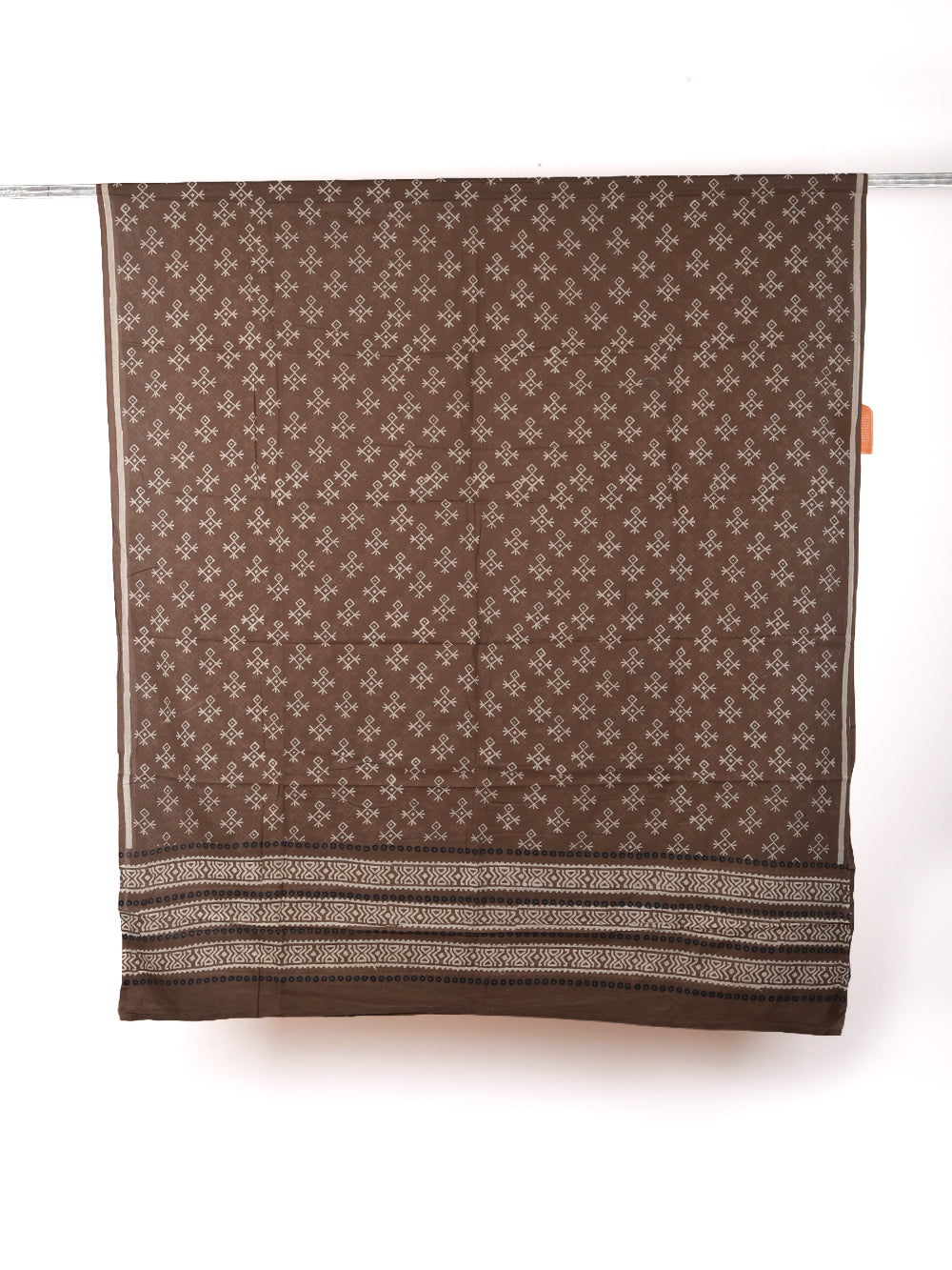 Brownish Grey African Printed Cotton Dupatta