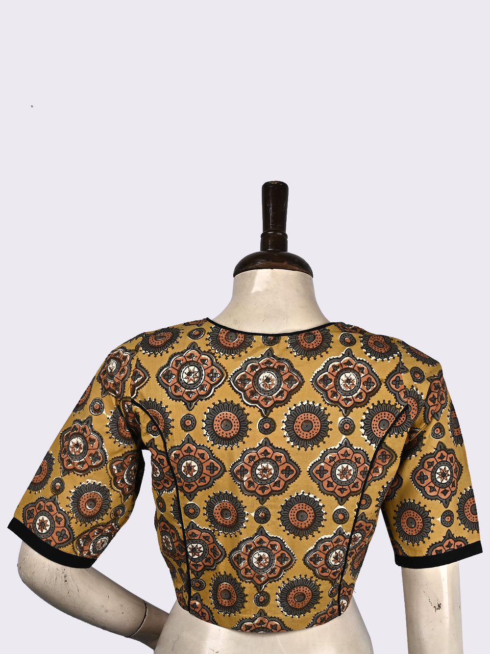 Kalamkari Mandala Princess line Hand Block Printed Cotton Blouse