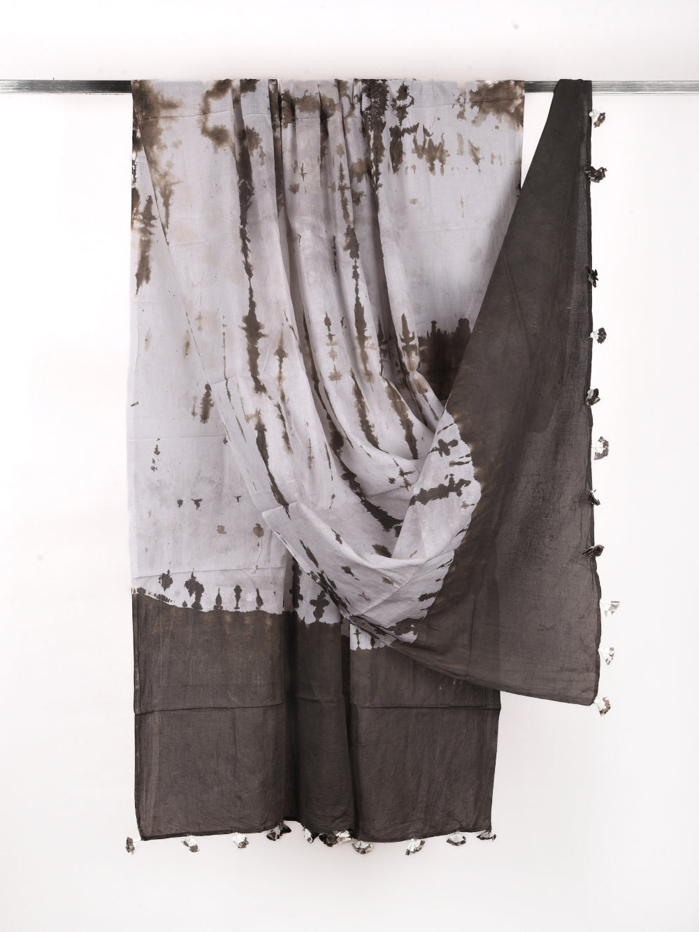 Kasis Tie & Dye Voile Cotton Dupatta with Tassels