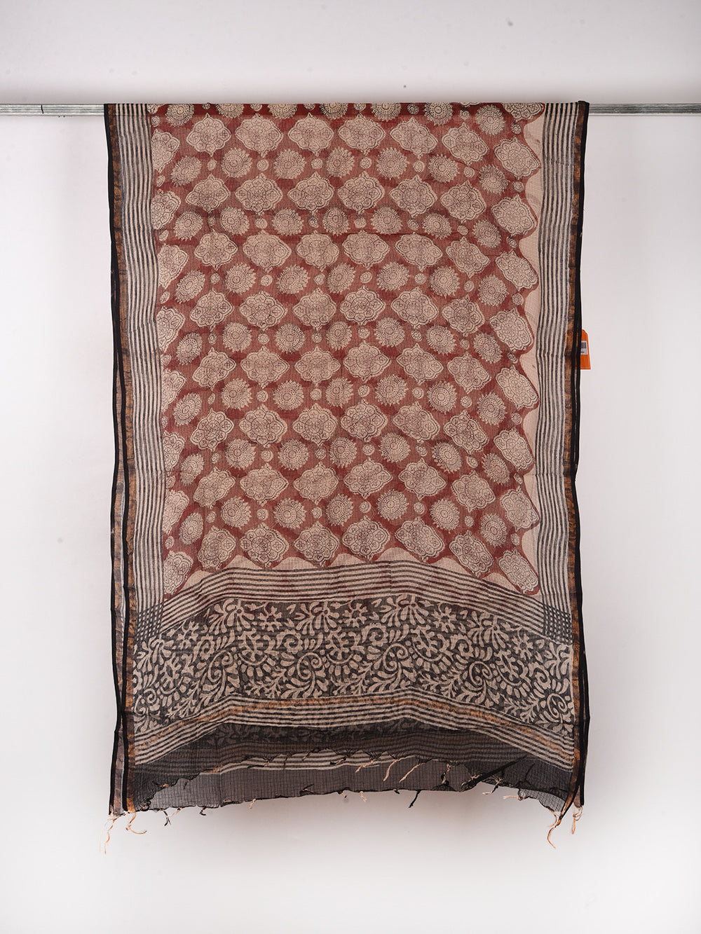 Bagru Mandala Hand Block Printed Pattern Kota Doria Dupatta
