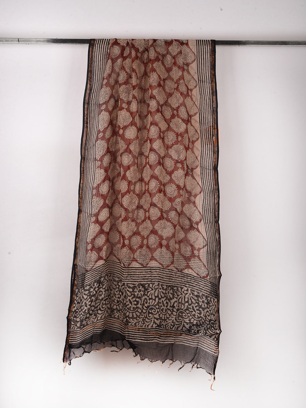 Bagru Mandala Hand Block Printed Pattern Kota Doria Dupatta