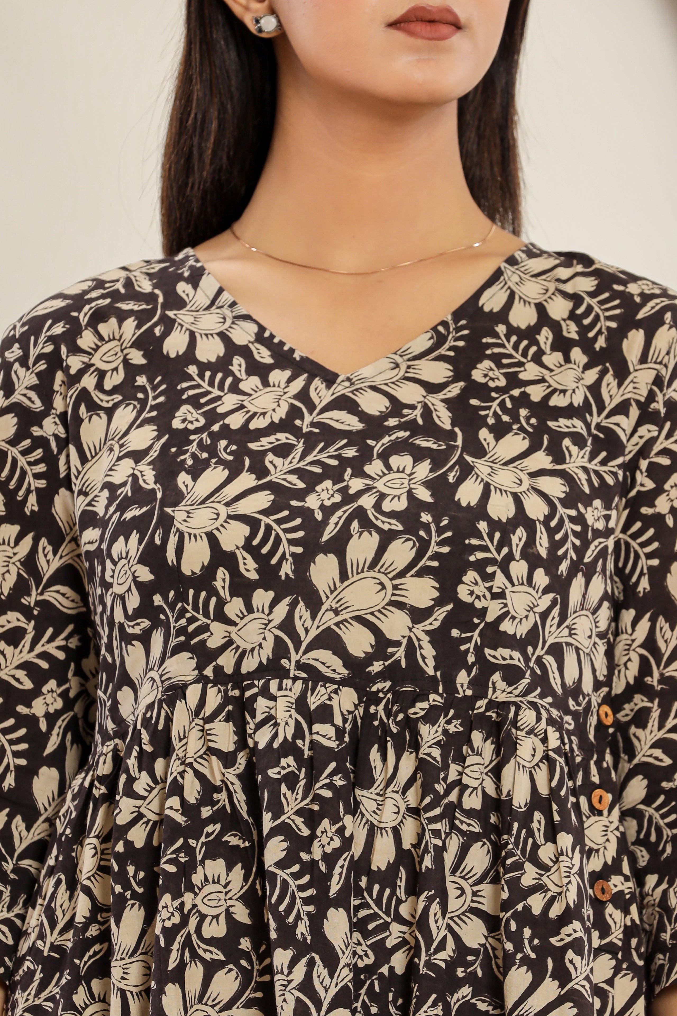 Kala Bagaan Flared Womens Hand Block Printed Tops