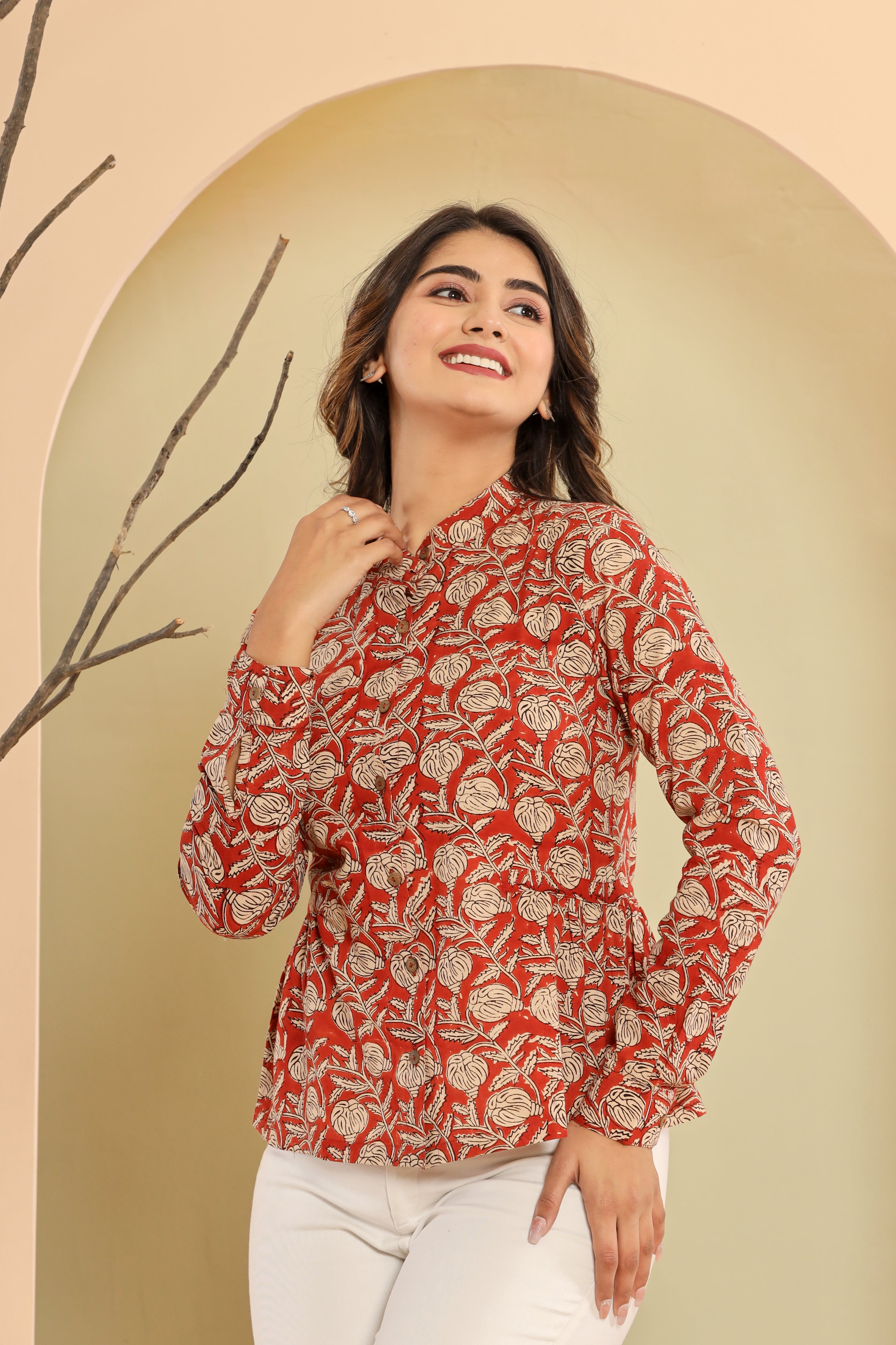 Good Block Printed Shirt For Women