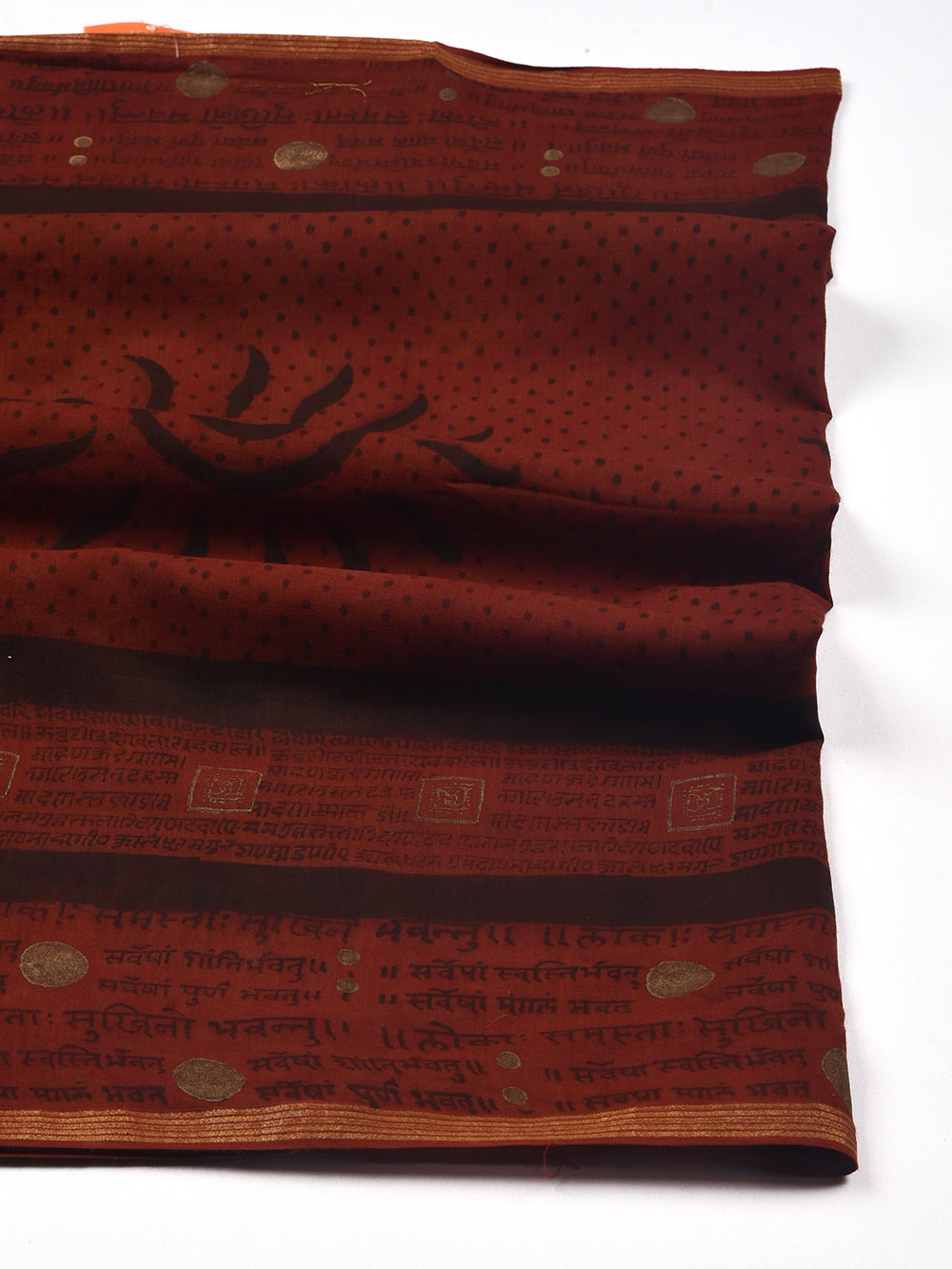 Surya Mantra Hand Block Printed Silk Cotton Chanderi Dupatta