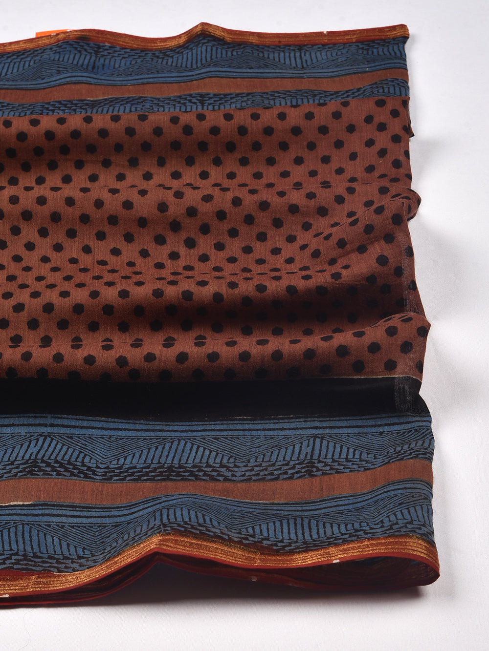 Traditional Hand Block Printed Silk Cotton Chanderi Dupatta