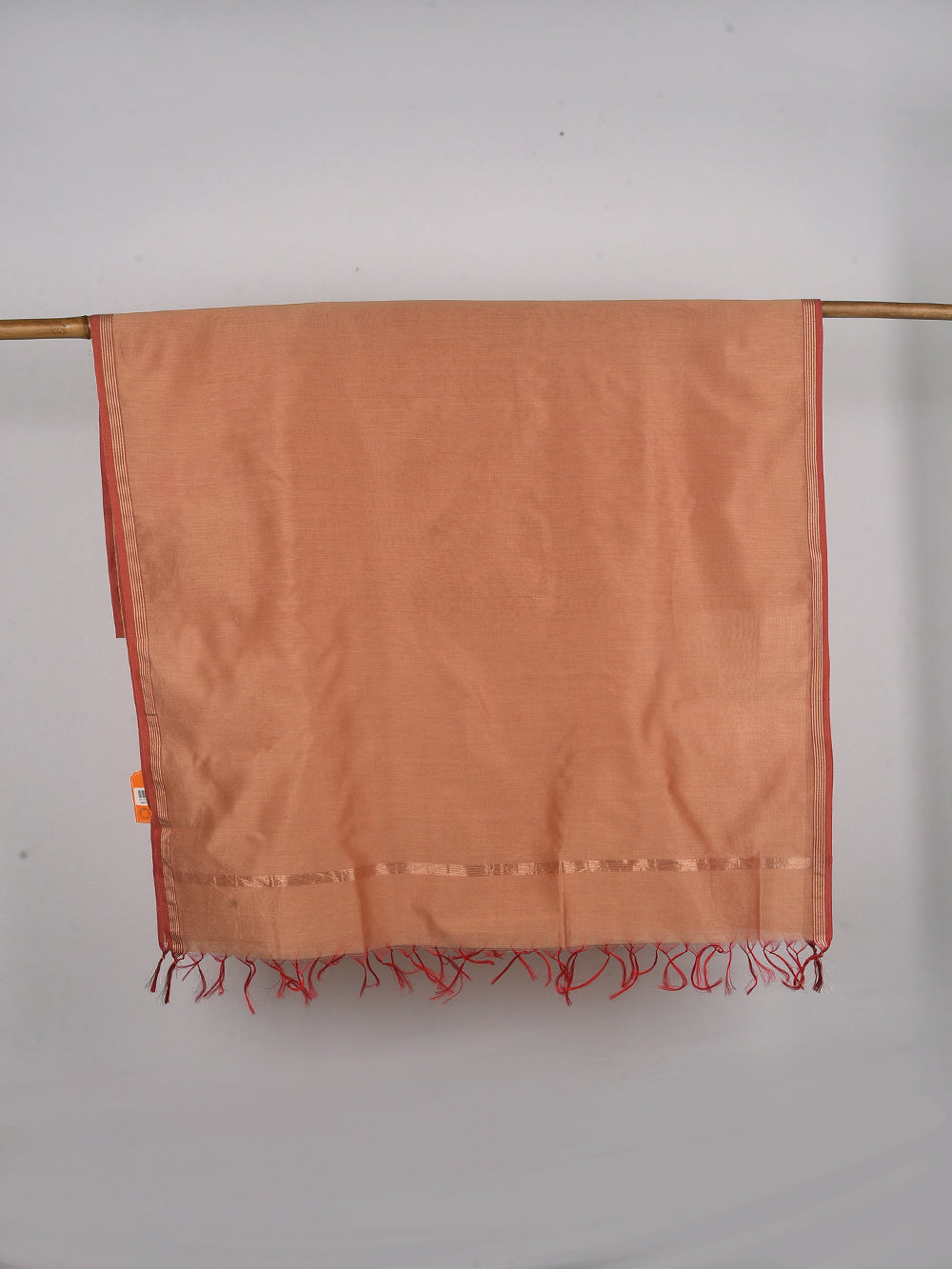 Tamba rang Cross Yarn Dyed Pure Chanderi Dupatta