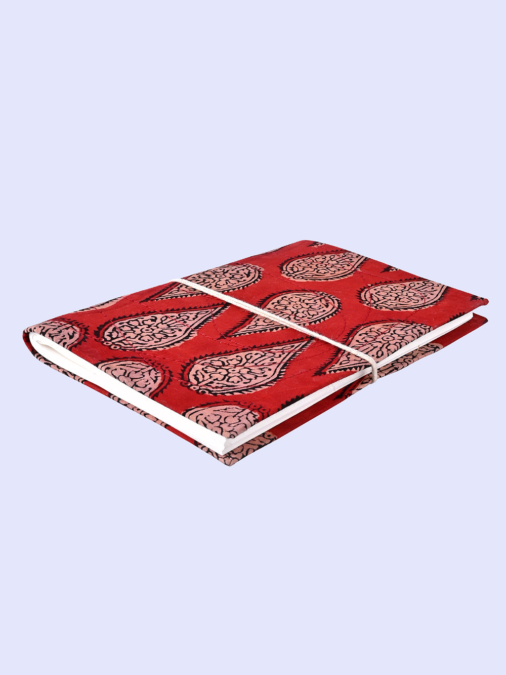 red bagru paisley handmade book