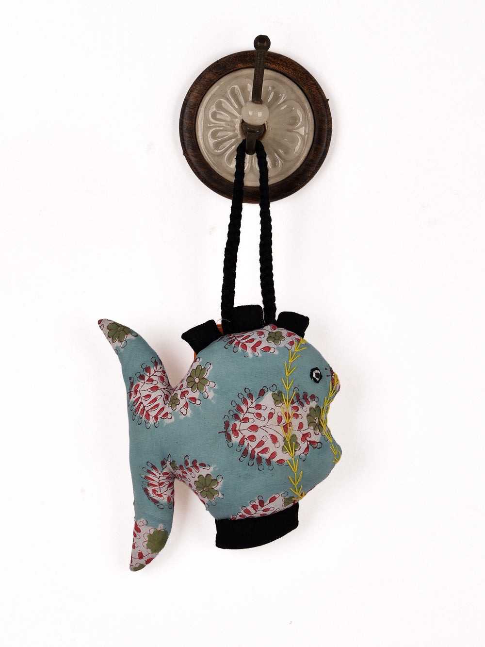 Fish Aqua Hand Block Printed Fabric Soft Toy
