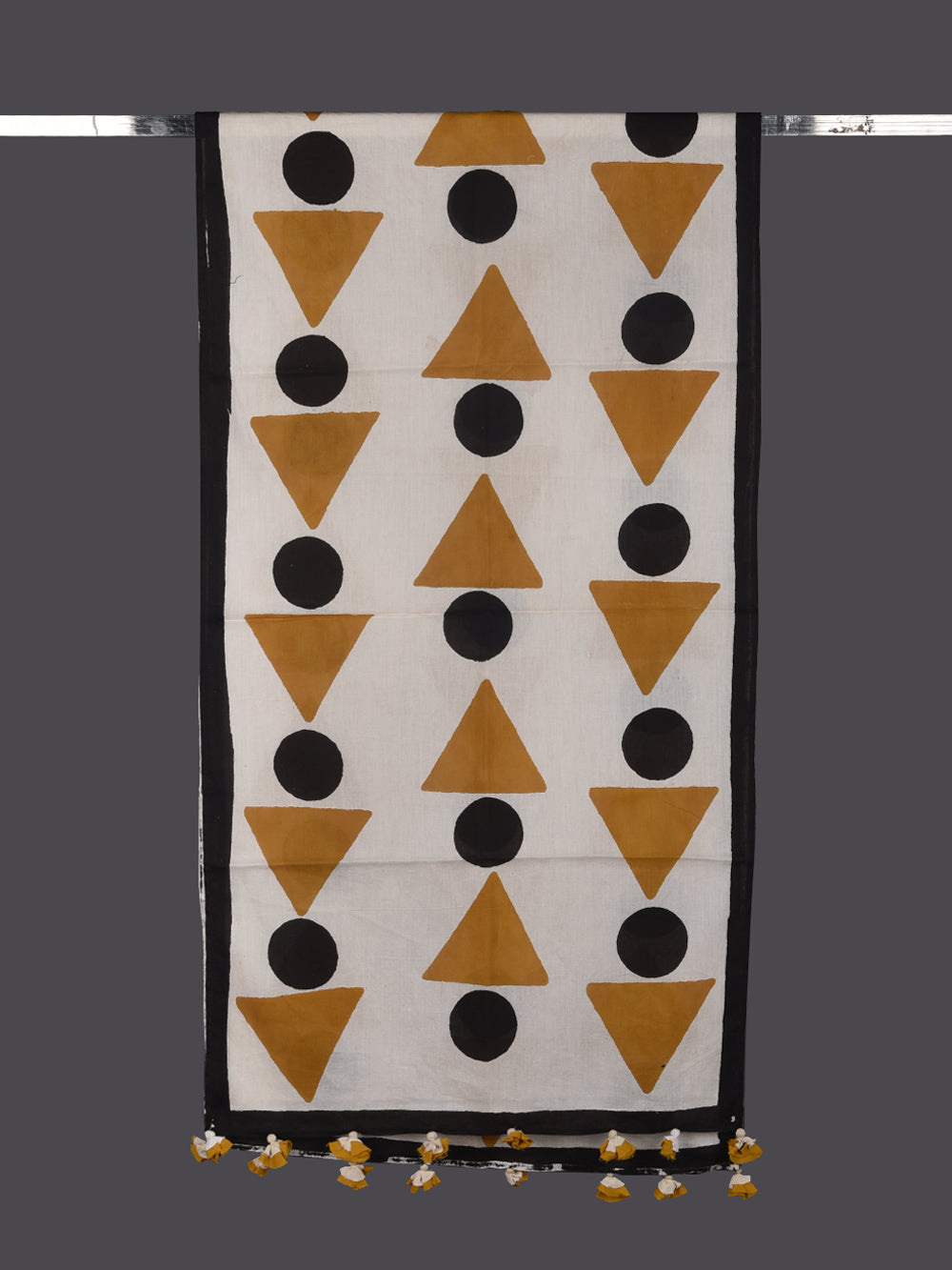 Bagru Ice Cream Cotton Voile Block Printed Stole