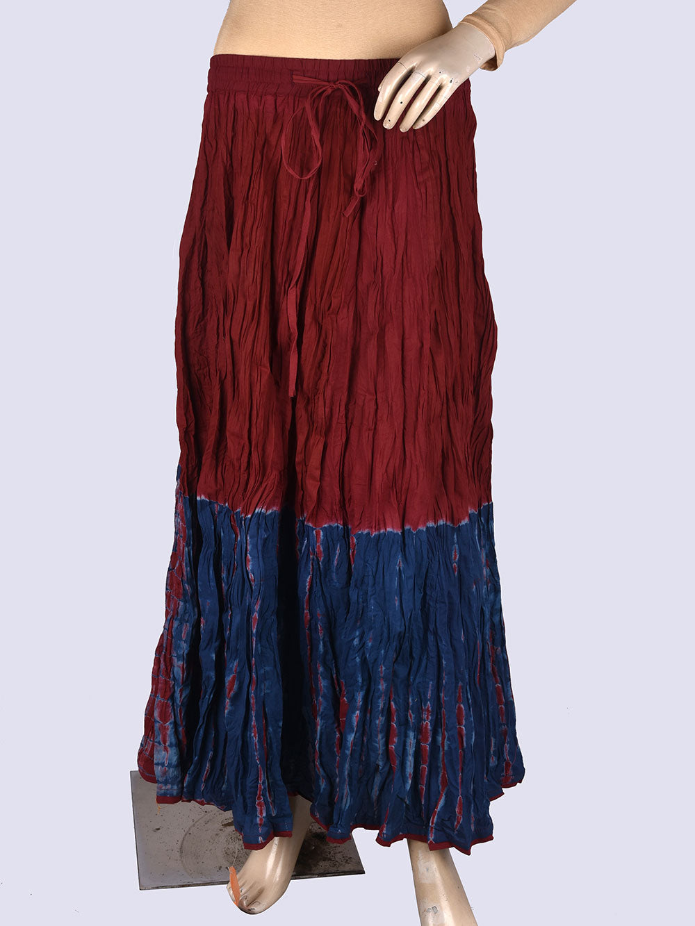 Cool Mars Tie & Dye Crinkled Cotton 28 Kali Kalidaar Skirt