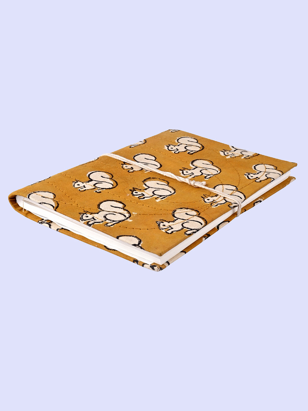 yellow squirrel handmade notebook