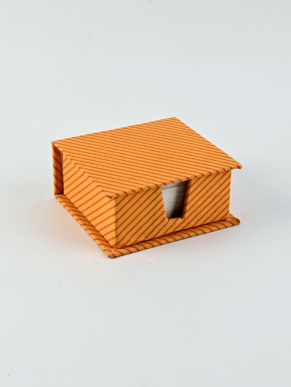 Yellow Lines Print Block printed Slip box for quick notes