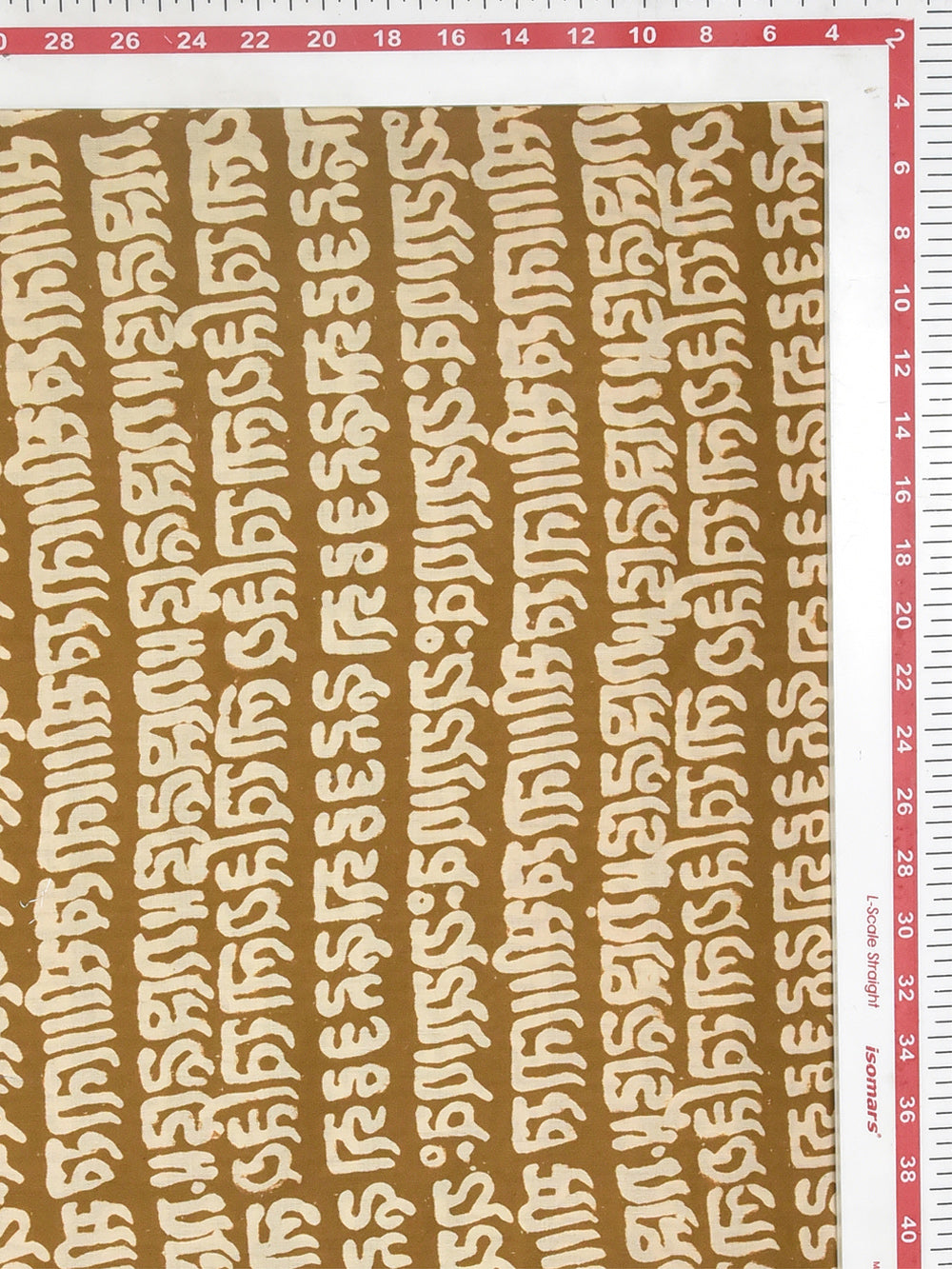 Sanganeri Discharge Mantra Pattern Cotton Cambric Fabric