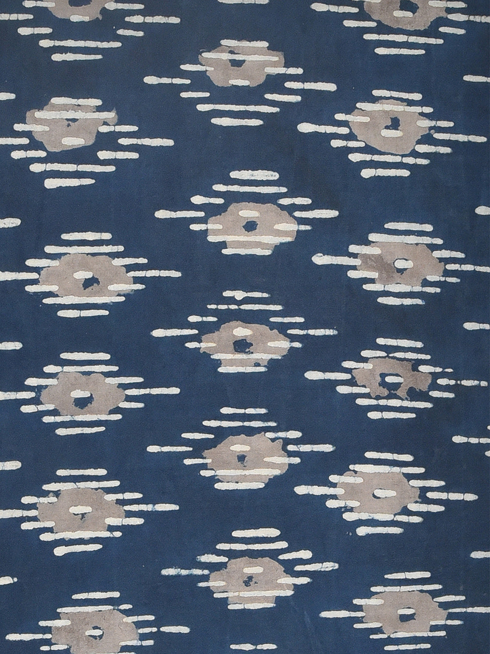 Indigo Daboo Natural Dyed Shader Booti Pattern Cotton Cambric Fabric
