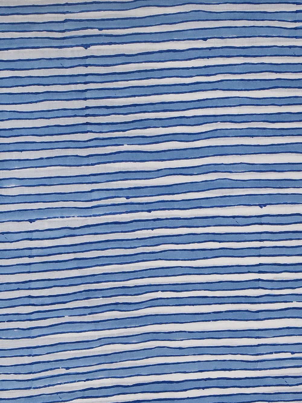 Blue Dual Tone Stripes Pattern Cotton Cambric Rapid Sanganeri Fabric