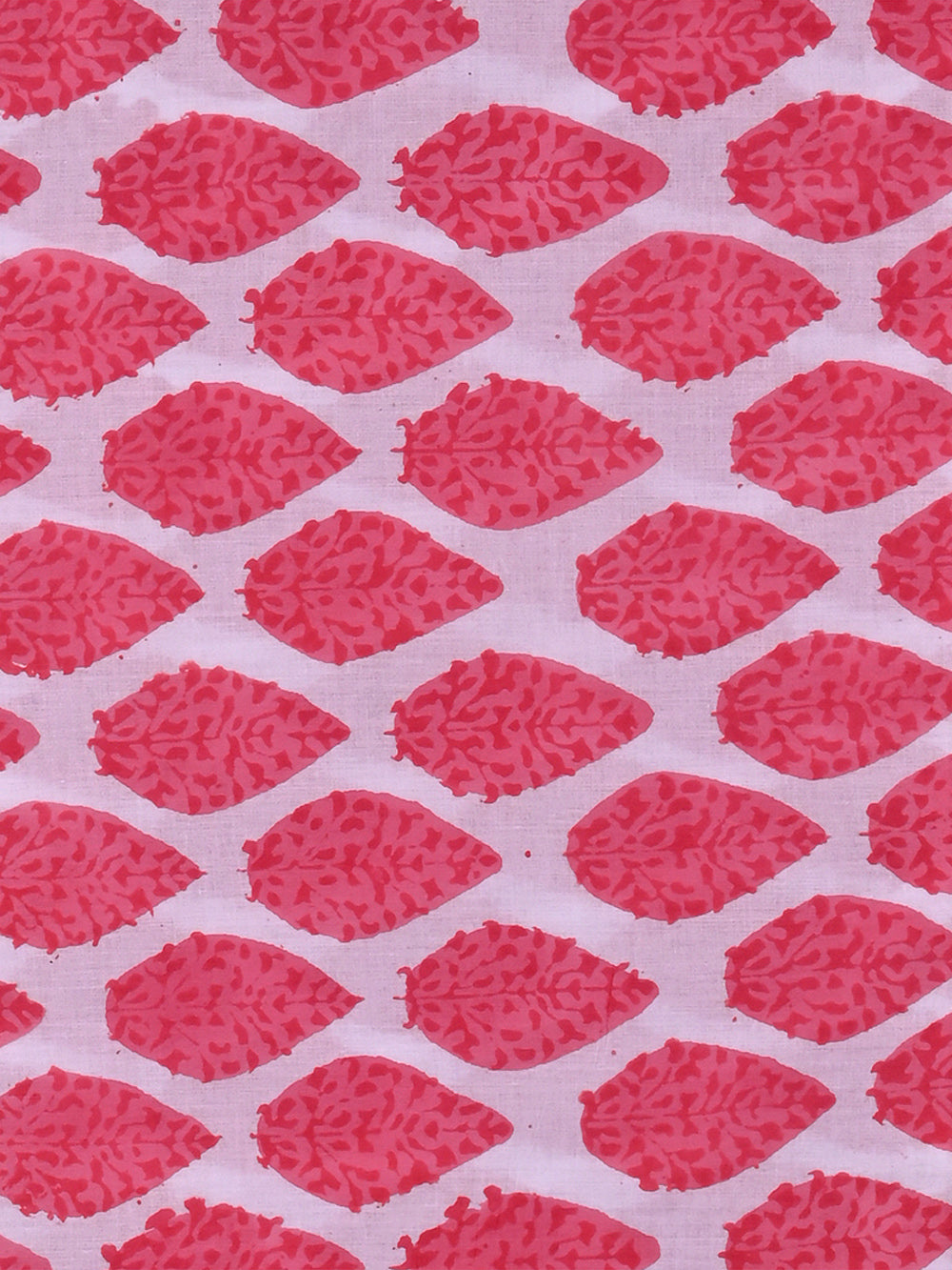 Pink Flower Stamp Booti Pattern Rapid Sanganeri Fabric