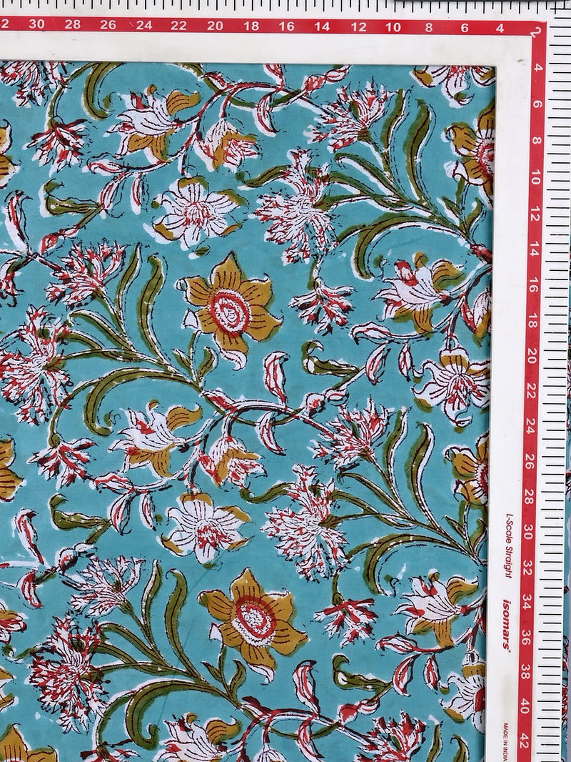 Pink - Sanganeri Hand Block Print Apron with Pocket 05