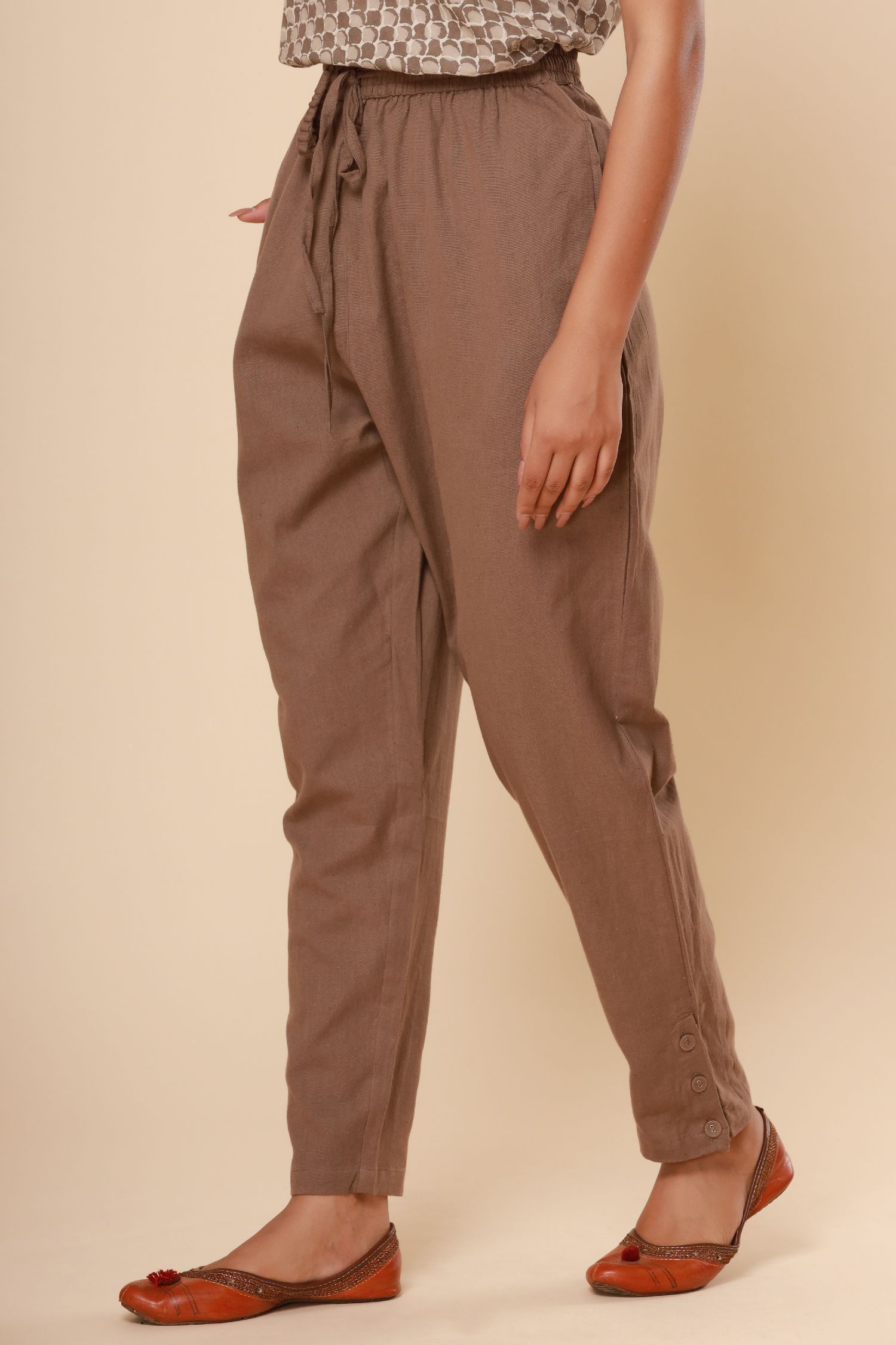 Grey Cotton Flex Jodhpuri Pants